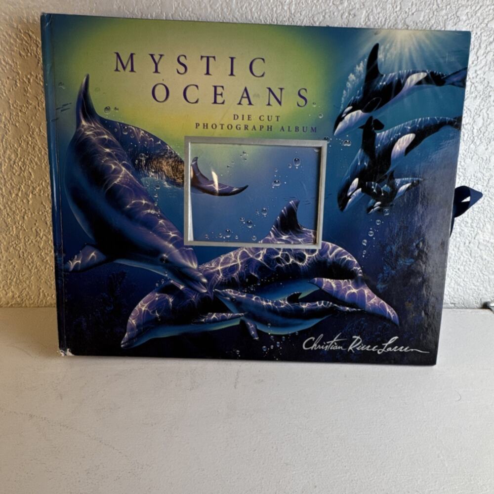 (8001) Christian Riese Lassen Dolphin Die Cut Photograph Album Ocean Art